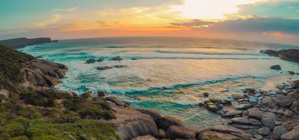 Sunrise over the Ocean at Holiday resort in KZNouth Coast