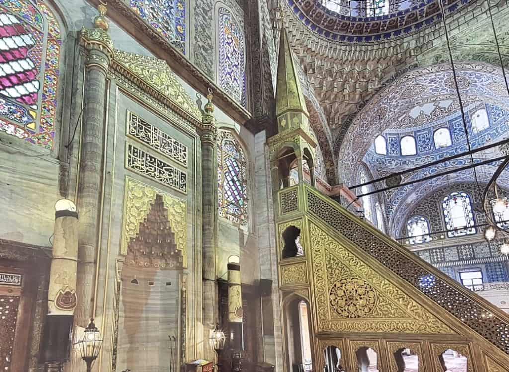 Istanbul blue mosque inside