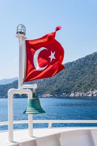 Travel to Turkey boat