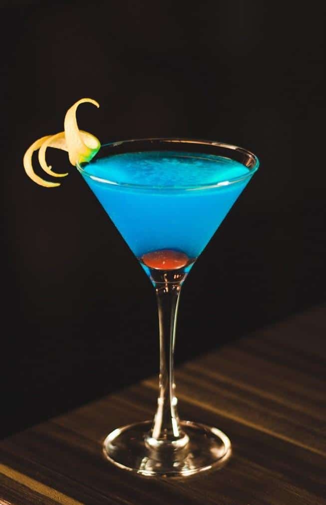 blue cocktail Roof bar Istanbul