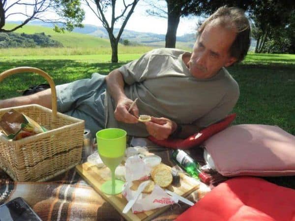 Picnicking at Swissland cheese farm in the Natal Midlands