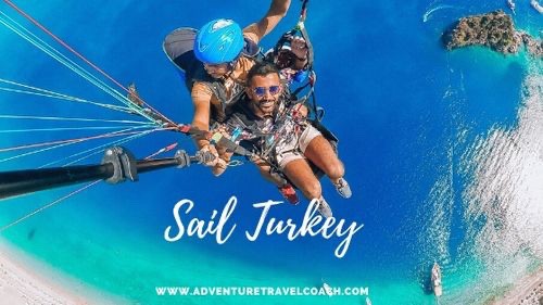 Tandem Paragliding over the Blue Lagoon