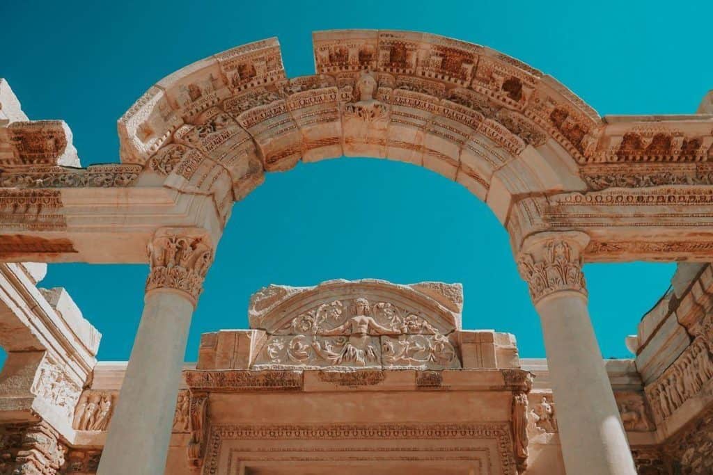 The ancient Temple of Hadrian Ephesus on Ancient Ephesus map