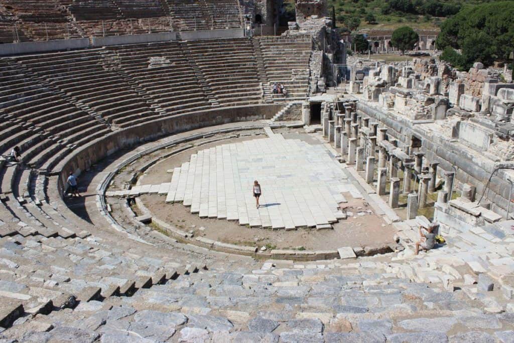 The great Ephesus theatre in ancient Ephesus