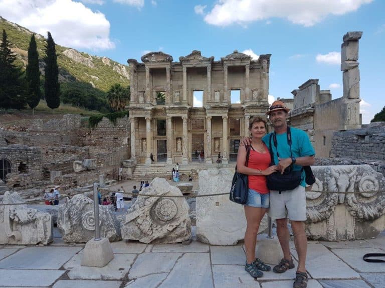 Turkey travel planner visiting the Celcus Library Ephesus