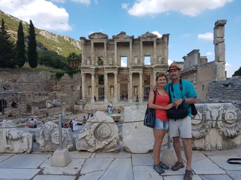 Turkey travel planner visiting the Celcus Library Ephesus