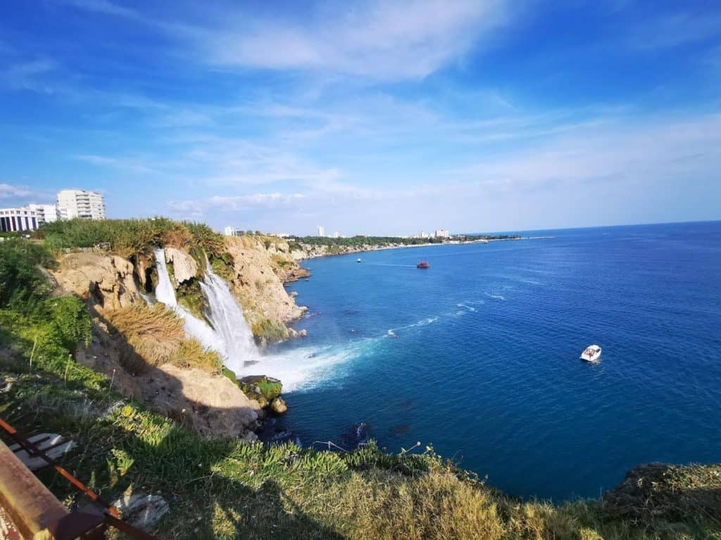 Duden Waterfalls plunging into the ocean
