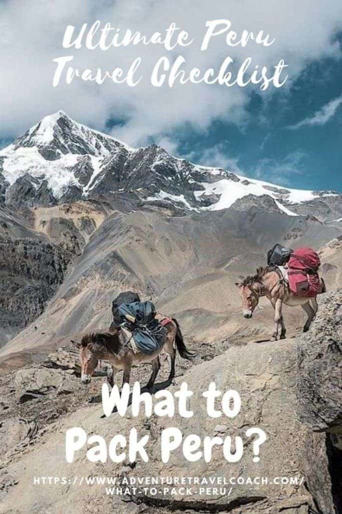 What to Pack Peru Travel checklist