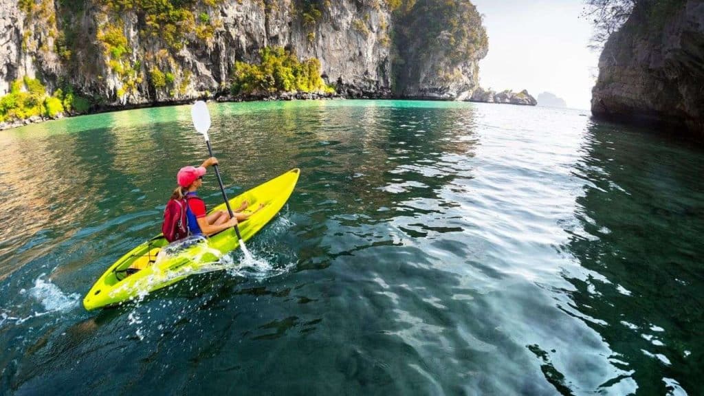 Woman Canoeing at Storms River Tsitsikamma National Park