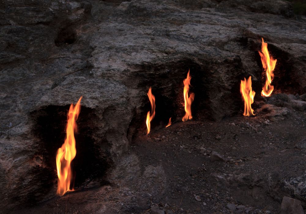 The breathing fire Chimaera Yanartaş at Olympos