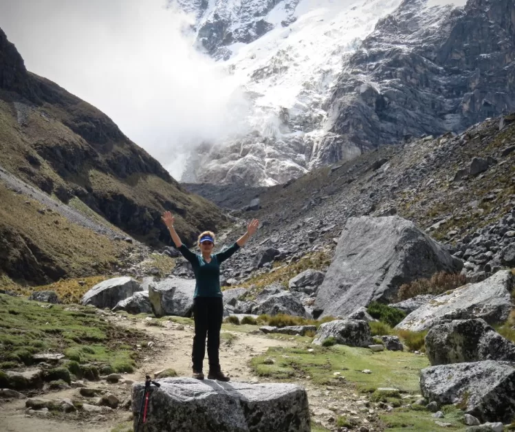 Woman on Salkantay Trek 4 days Trail