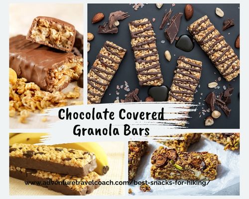 Chocolate Covered Granola Bars #snackbarswithchocolate #hikebars