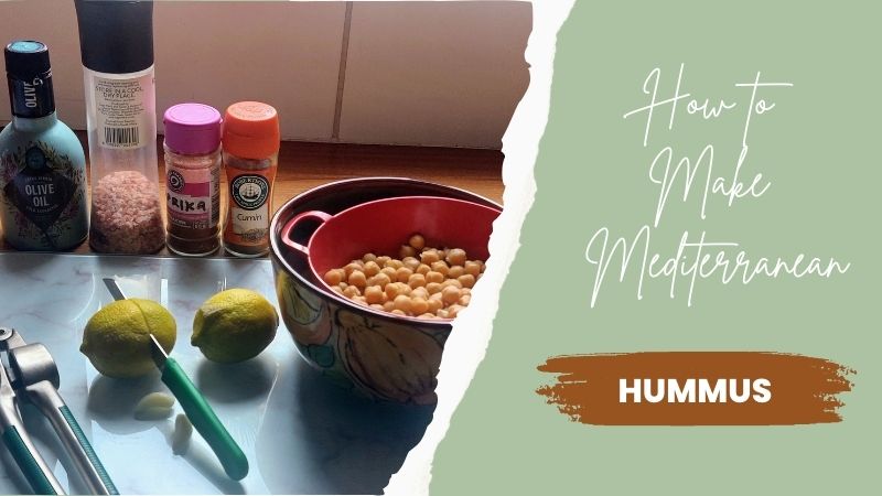 Ingredients for Hummus, Chick peas, lemon juice, olive oil and salt #howtomakehummusmediterranean #besthikingsnacks