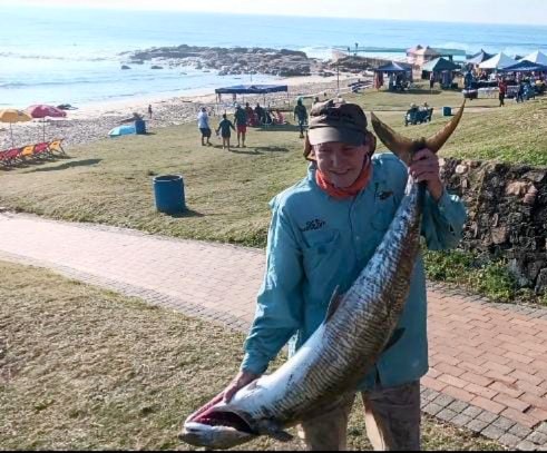 Mackerel 20kg caught by Ronnie while Fishing at Scottburgh Beach