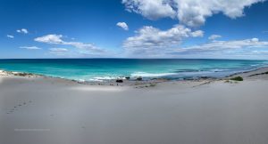 Blue Ocean and sand dunes - Western Cape Nature Reserve the De Hoop Whale Trail