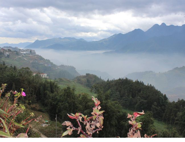 View of Mt Fansipan from Sapa restaurant #littlesaparestaurant