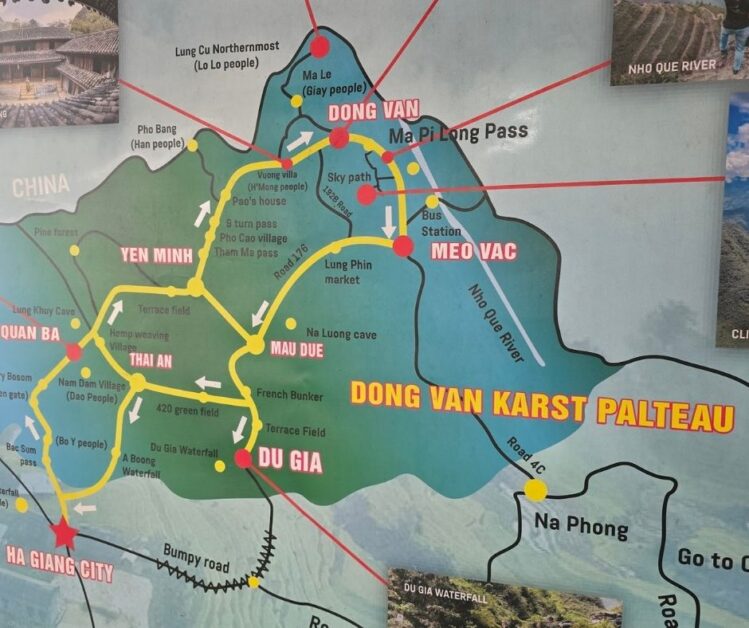 Dong van Karst Palteau geopark Map