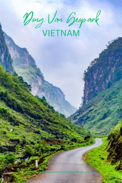 Winding roads through the Dong van karst plateau on the Ha Giang Loop Vietnam
