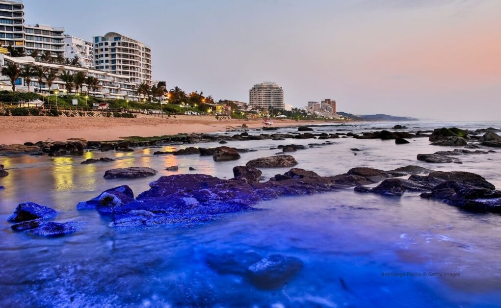 Sunset over Umhlanga rocks North coast of KwaZulu Natal beach promenade #KwaZuluNatal #Northcoastofkwazulunatal