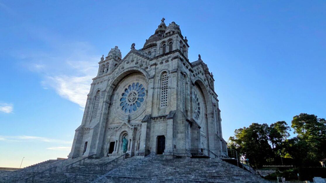 The breathtaking Santuario sagrado coração de Jesus Catholic shrine #LimaRiverestuary #SantaLuziaSanctuary #VianadoCasteloRailwayStation